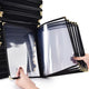 TheDisplayOutlet Clear Menu Covers 8.5x11 Black Menu Holder, Book Style 14-View 30ct/pk Image