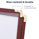 TheDisplayOutlet Wine Red Clear Menu Covers 8.5x14 30ct/pk Image
