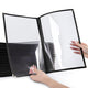 TheDisplayOutlet Clear Menu Covers 8.5x14 Black Menu Books, Book Style 4-View 30ct/pk Image