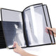 TheDisplayOutlet Clear Menu Covers 8.5x14 Black Menu Books, Book Style 6-View 30ct/pk Image