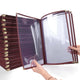 TheDisplayOutlet Wine Red Clear Menu Covers 8.5x14 30ct/pk, Book Style 8-View Image