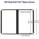 TheDisplayOutlet Clear Menu Covers 8.5x14 Black Menu Books Image