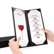 TheDisplayOutlet Menu Covers PU Leather Wine Drinks Menu Holder 4.25x11 5ct/Pack, Book Style 2-View Image