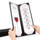 TheDisplayOutlet Menu Covers PU Leather Wine Drinks Menu Holder 4.25x14 5ct., Book Style 2-View Image
