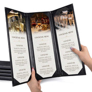 Menu Covers PU Leather 5ct/Pack 4.25x14