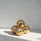 TheDisplayOutlet Mirror Disco Ball with Hanging Ring, 7in Gold Image