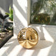 TheDisplayOutlet Mirror Disco Ball with Hanging Ring, 12in Gold Image
