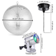 Disco Light for Party (RGB Light, Mirror Ball & Motor)