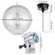 TheDisplayOutlet Retro Party Disco Light (RGB Light, Mirror Ball & Motor), 16in Silver Image