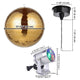 TheDisplayOutlet Retro Party Disco Light (RGB Light, Mirror Ball & Motor), 16in Gold Image