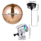TheDisplayOutlet Retro Party Disco Light (RGB Light, Mirror Ball & Motor), 16in Rose Gold Image