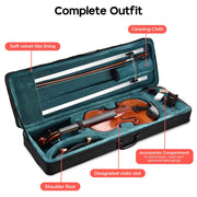 Advanced Acoustic Violin with Bow Case Maple Wood