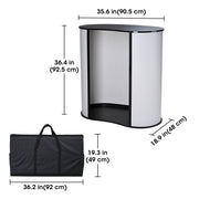 TheDisplayOutlet Portable Trade Show Display Podium Counter II Black Image