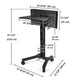 TheDisplayOutlet Podium Stand Mobile Metal Lectern for Church Classroom Image