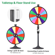WinSpin 24" Prize Wheel Round Base Stand Spinning Wheel