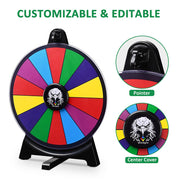 TheDisplayOutlet 12" Spin Wheel Dry Erase Folding Stand Image