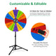 TheDisplayOutlet 24" Portable Modular Prize Wheel with Tripod Stand 12-Slot Image