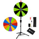TheDisplayOutlet 24" Portable Modular Prize Wheel with Tripod Stand 12-Slot, Black & Green Image