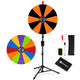 TheDisplayOutlet 24" Portable Modular Prize Wheel with Tripod Stand 12-Slot, Black & Orange Image