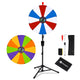 TheDisplayOutlet 24" Portable Modular Prize Wheel with Tripod Stand 12-Slot, Blue & Red & White Image