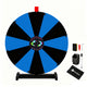 TheDisplayOutlet 24" Prize Wheel with Customizable Slots(12) Trade Show Promo, Black & Blue Image