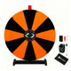 TheDisplayOutlet 24" Prize Wheel with Customizable Slots(12) Trade Show Promo, Black & Orange Image