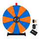 TheDisplayOutlet 24" Prize Wheel with Customizable Slots(12) Trade Show Promo, Blue & Orange Image