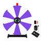 TheDisplayOutlet 24" Prize Wheel with Customizable Slots(12) Trade Show Promo, Purple & White Image
