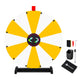 TheDisplayOutlet 24" Prize Wheel with Customizable Slots(12) Trade Show Promo, Yellow & White Image