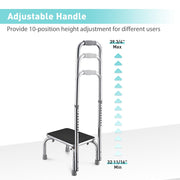 Heavy Duty Steel Step Stool with Handrail Holds 330lbs