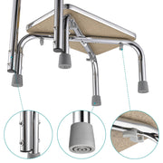 Heavy Duty Steel Step Stool with Handrail Holds 330lbs