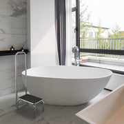 Heavy Duty Steel Step Stool with Handrail Holds 330lbs