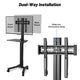 TheDisplayOutlet TV Mount for Rolling TV Carts, PC Carts - Supports 32"-65" Screens Image
