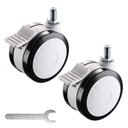 TheDisplayOutlet 3 inch Swivel Casters with Locks Set(2) for Computer Laptop Cart Image