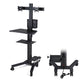 Mobile Computer Cart with Power Dual Monitor Mount