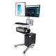 Mobile Computer Cart with Power Dual Monitor Mount