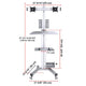 Mobile Computer Cart with Power Dual Monitor Mount