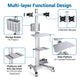 TheDisplayOutlet Mobile Computer Cart with Power Dual Monitor Mount Image
