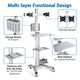 TheDisplayOutlet Mobile Computer Cart with Power Dual Monitor Mount Image