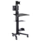 Rolling Mobile Workstation Computer Cart Sit Stand
