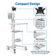 TheDisplayOutlet Rolling Mobile Workstation Computer Cart Sit Stand Image