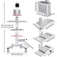TheDisplayOutlet NexusX Rolling Mobile Workstation Computer Cart Sit Stand Image
