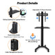 TheDisplayOutlet NexusX Rolling TV Stand with Laptop Shelf for 32 to 65in Screen Image