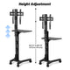 TheDisplayOutlet NexusX Rolling TV Stand with Laptop Shelf for 32 to 65in Screen Image