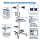 TheDisplayOutlet NexusX Mobile Computer Cart with Drawer, Dual Monitor Mount Image
