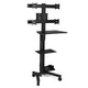 TheDisplayOutlet NexusX 2×2 Quad-Monitor Mobile Computer Cart for 10-21in Screens, Black Image