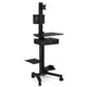 TheDisplayOutlet NexusX Mobile Computer Cart with Locking Drawer (Pull Out), Black Image