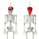 TheDisplayOutlet 5'5" Full Body Cowboy Pirate Skeleton Posable Halloween Decoration Image