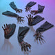 TheDisplayOutlet Lawn Zombie Hands 4 Pairs Scary Fake Hands Outdoor Decorations Image