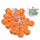 TheDisplayOutlet Halloween Light 20ct Pumpkin 10ft String Light Battery Operated Image